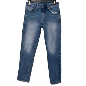 American Eagle AirFlex+ Slim Jeans Size 26X28 light blue wash with white fading